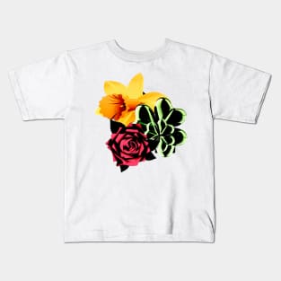 Rose, Daffodil and shamrock Kids T-Shirt